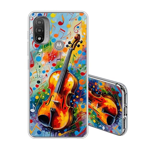 JEZSTHAI Funda Compatible con Motorola Moto E20 Carcasa Silicona Transparente Suave Antichoque TPU Bumper...