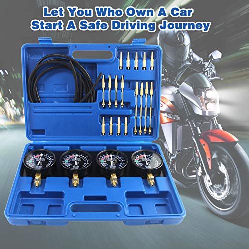 Sinocmp Blue Universal Fuel Vacuum Carburetor Synchronize Tool Kit Motorcycle Fuel Vacuum Carburetor Synchronizer Balancer Carb Sync Balancing Gauge Set For Honda Yamaha Kawasaki Suzuki Gs Kz Xs #TOP7