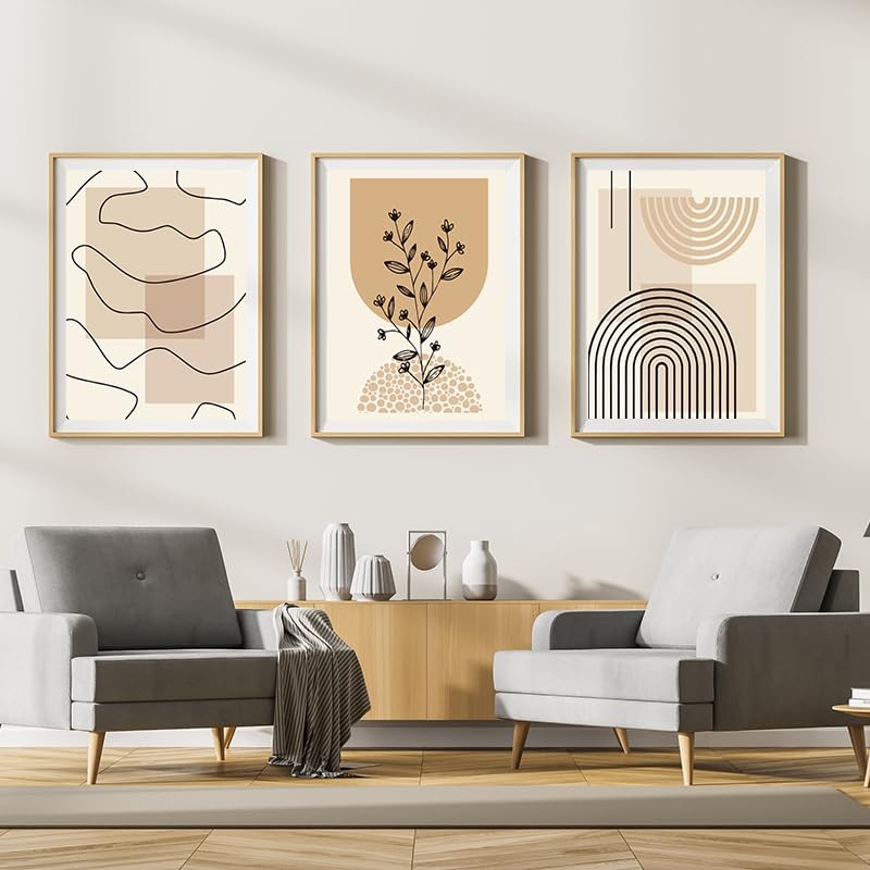 WADBTP Bohemian Style Poster Set, Modern Bedroom Living Room Background Wall Decoration Poster - Image 2