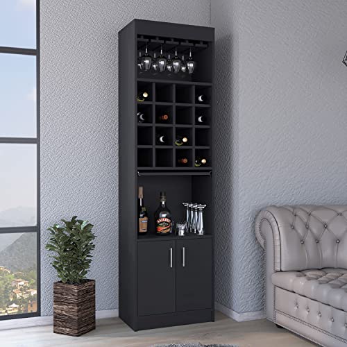 Mueble de almacenamiento con soporte para 16 botellas de vino miniatura 1
