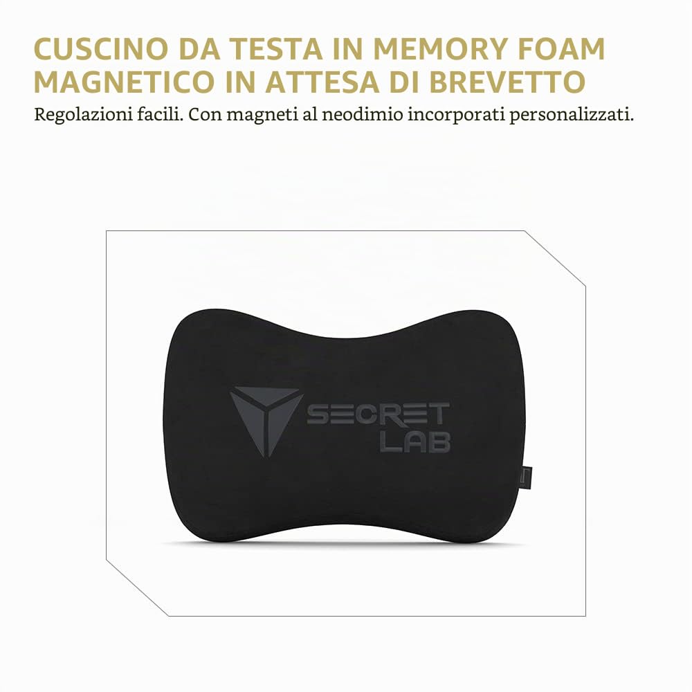 Secretlab Sedia da Gaming TITAN Evo Black3 - Sedia da Computer Reclinabile, Ergonomica & Comoda con Braccioli 4D, Cuscino per la Testa Magnetico & Supporto Lombare in 4 direzioni - Nero - Tessuto