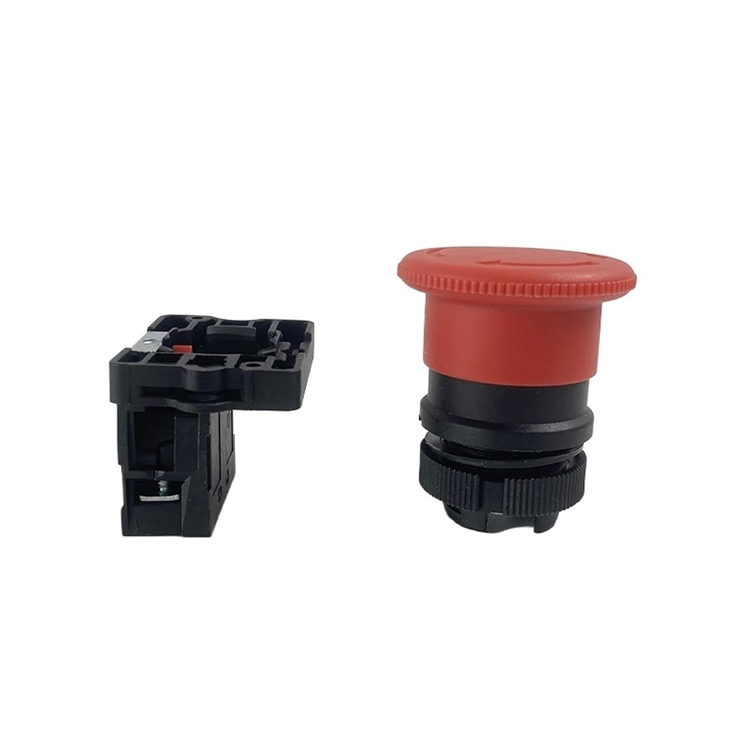 XB2-ES542 Red NC 22mm Emergency Stop Rotary Locking Push Button Switch Control 220V 10A 1/5/10Pcs(5pcs)