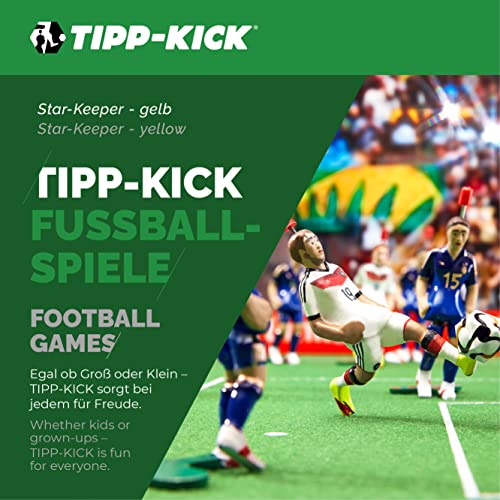 TIPP-KICK Star-Keeper I Original Torhüter für Groß & Klein ab 5 Jahren I Spielspaß mit der Fußball-Figur Spiel I Zubehör I Trikot Gelb