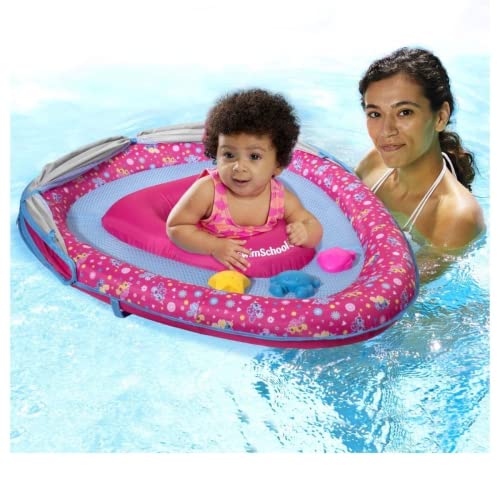 Boia Com Cobertura Retrátil Bebe Proteção Fps 50+ Ajustável (Rosa)
