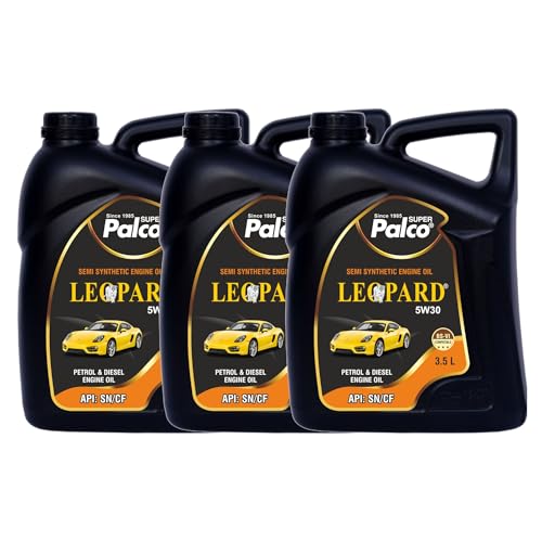 Image of PALCO LEOPARD 5W30 Engine Oil for Car 3.5 Ltr (Pack-3) | Engine Oil for Petrol & Diesel Cars
