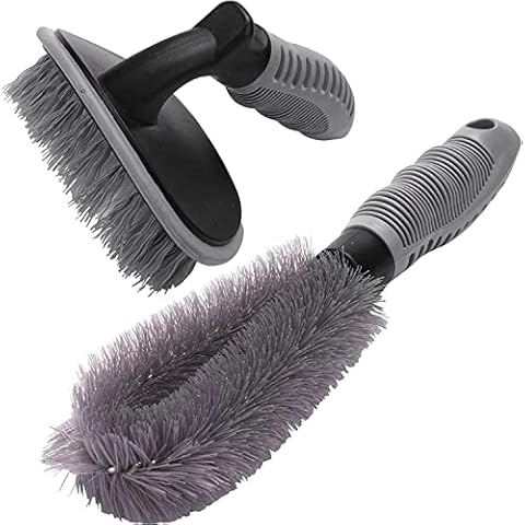 Ruutcasy 2 Pcs Wheel Brush for Car Alloy Wheel and Tyre Brush Cleaning, Rim Cleaner for Your Car, Motorcycle or Bicycle Tire Brush Washing Tool Cover