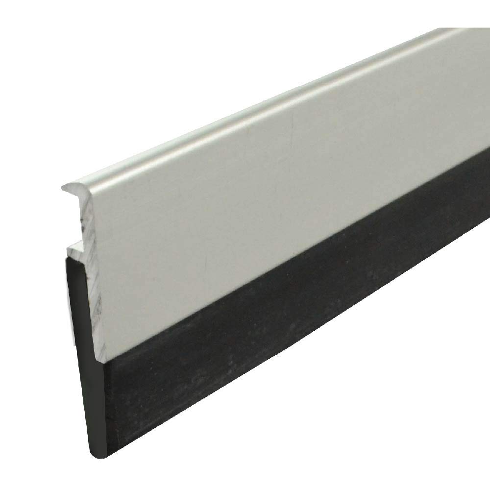 Fire Rated/Aluminum Door Bottom Sweep with Solid Rubber Extrusion (7923CA), 7/32”W x 1.44”H (48
