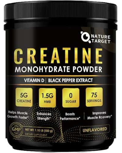 Micronized Creatine Monohydrate for Women and Men, Creatine Powder for Men-Women for Improve Performance and Strength, Support Muscle Growth and Workout Recovery, 6.5g per Servings, 75 Servings