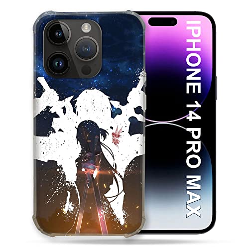 Coque iPhone 14 Pro Plus Manga SAO Sword Art Online Asuna 6.7 pouces étui
