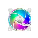 Cooler Master MasterFan MF120 Halo 2 Case Fan - 120mm White Fan | Dual Loop ARGB LED Rings | Rifle Bearing | 2050 RPM | Computer Case Fan | ARGB Lighting Controlled Via Motherboard gallery image