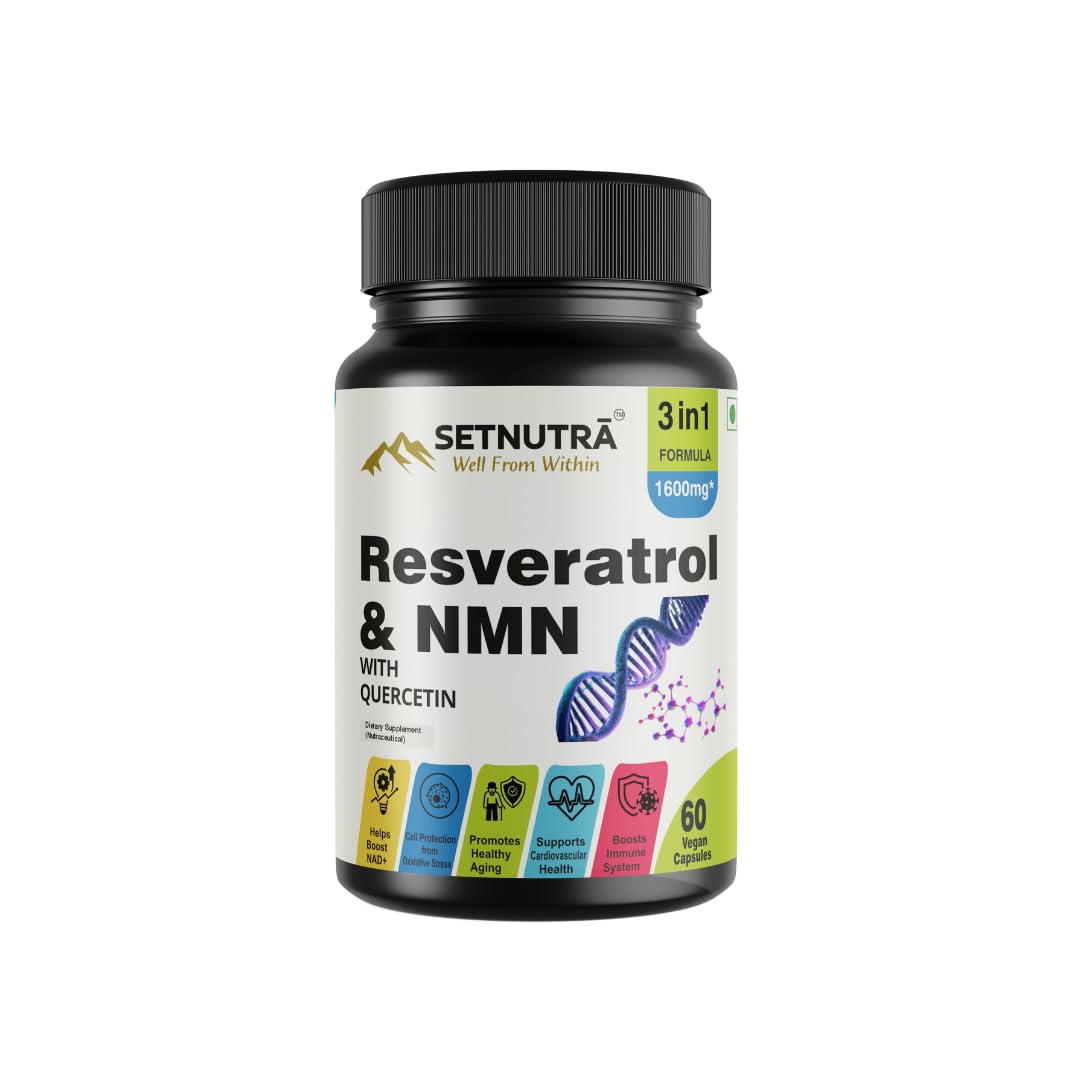 SETNUTRA | Trans Resveratrol 800mg & NMN 98% 500mg with Quercetin | Dynamic 3 in1 Formula For Adults | Boosts NAD+ & Immune System | Cell Protection | 60 Capsules (B0D984Z2R5) Amazon Price History, Amazon Price Tracker
