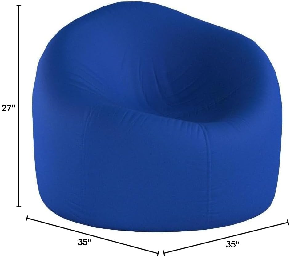 Posh Bean Bag Chair for Children, Teens & Adults - 35", Solid Royal Blue