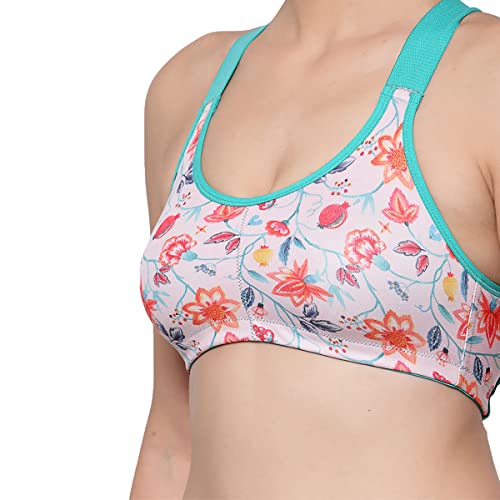 Image of Inner Sense Sports Bra for Women Made with Organic Cotton and Bamboo I Adjustable Padded Bra for Women with Cross Back Strap I Wire Free Medium Impact Innerwear