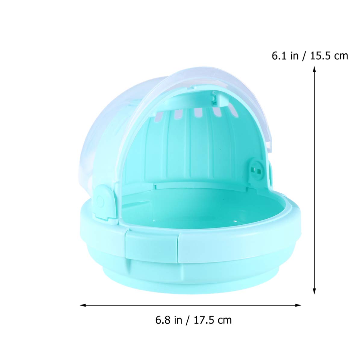 CIYODO Portable Hamster Carrier Case for Small Animals Green Plastic Travel Cage with Locking System for Journeys Comfortable Handle for Easy Transport