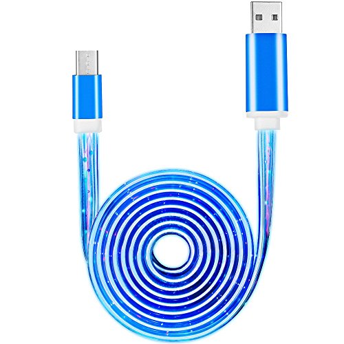 Crazefoto Android Charger, VANTEN [Android Charging Cable][Samsung Fast Charger][Led Light Cable][Micro USB Cord](3ft) for Samsung Galaxy/Note/HTC/Nokia/Sony/Kindle/Windows/Tablet/Smartphone