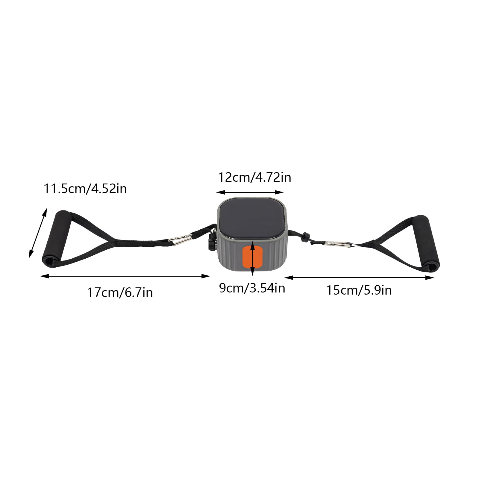Set di 2 fasce per allenamento fitness con manici e motori, elastici, fascia di resistenza regolabile per allenamento di forza, fasce di allenamento e pompa, per fitness a casa