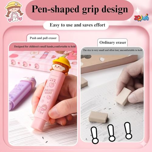 Image of Cute Panda Pencil Pouch with Astronaut Eraser Set, Large Capacity Multi-Compartment Pen Case for Kids & Students, Aesthetic Canvas Stationery Organizer Bag with Mesh Pocket & Pen Slots for School