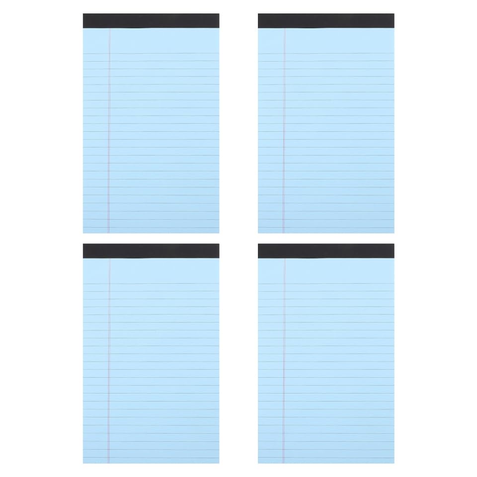 SOIMISS A5 Legal Pad Tear off Notepad Lined Memo Pad for Office Supplies Time Plan Notebooks for Students Teachers Travel and Daily to do Lists 4 pack