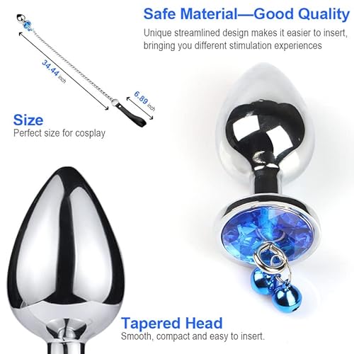 3 Uniquely Classic Designed Silicone Suction Cup Realistic Classic Dick Plug Double Headed Waterproof Blue Bell #TOP2