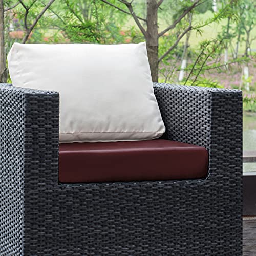 Tikami Pu Couch Cover Leather Cushion Seat Slipcover Waterproof Stretch Elastic Furniture Protector For Sofa Cuchion 2 Seater(Wine) #TOP4