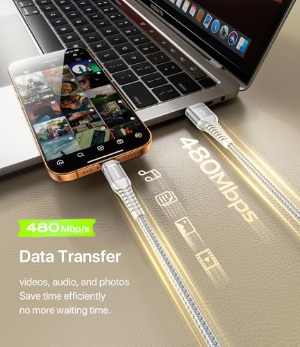 Image of USB C to C Cable 6FT 2Pack, USB C to USB C Cable Fast Charging iPhone USB C