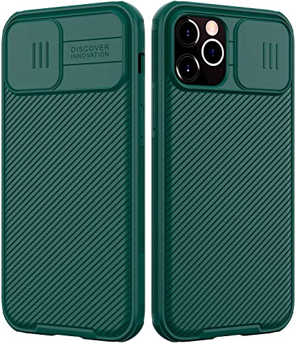 Image of Nillkin Compatible with iPhone 12 Case /iPhone 12 Pro Case with Slide Camera Cover Slim Stylish Anti-Slip Scratchproof Protective Case for iPhone 12 /12 Pro 6.1 inch 2020 - Green