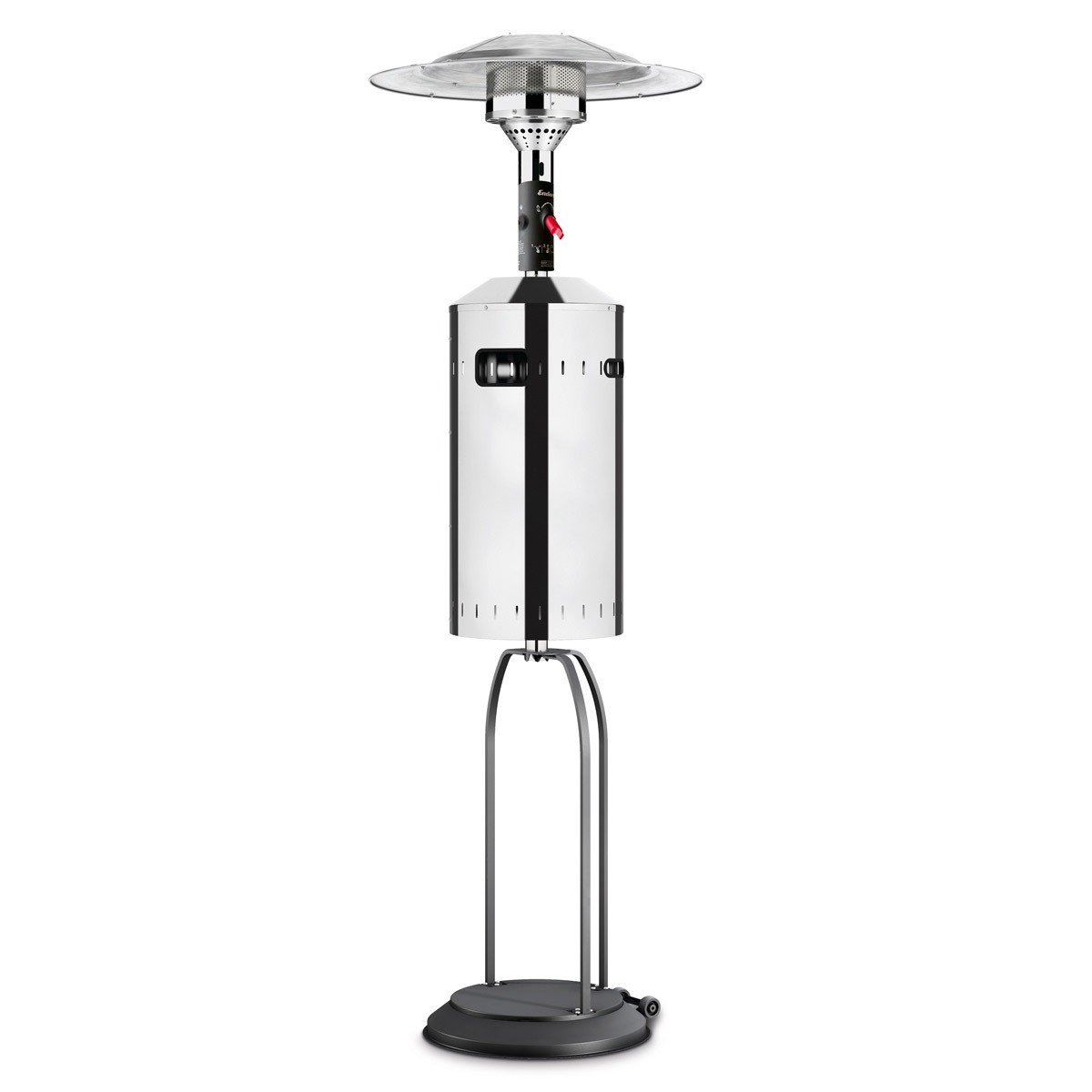 Enders Elegance Estufa exterior de gas ajustable entre 3,5-8 kW, Estufa gas para terraza o jardín ajustable con ruedas y dispositivo antivuelco, Estufa de gas exterior de acero inoxidable #937622