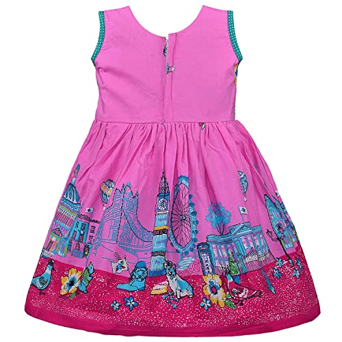 Image of Wish Karo Baby Girls Cotton Frock Causal Dress for Girls-Orange Dress - (ctn306)