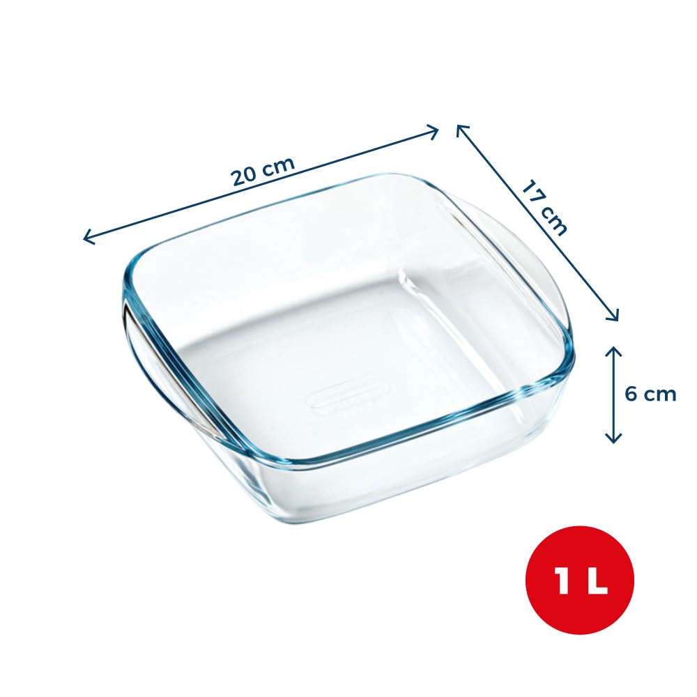 Amazon.com | PYREX PREPWARE – Square Glass Dish 20 x 17 cm – 1 L