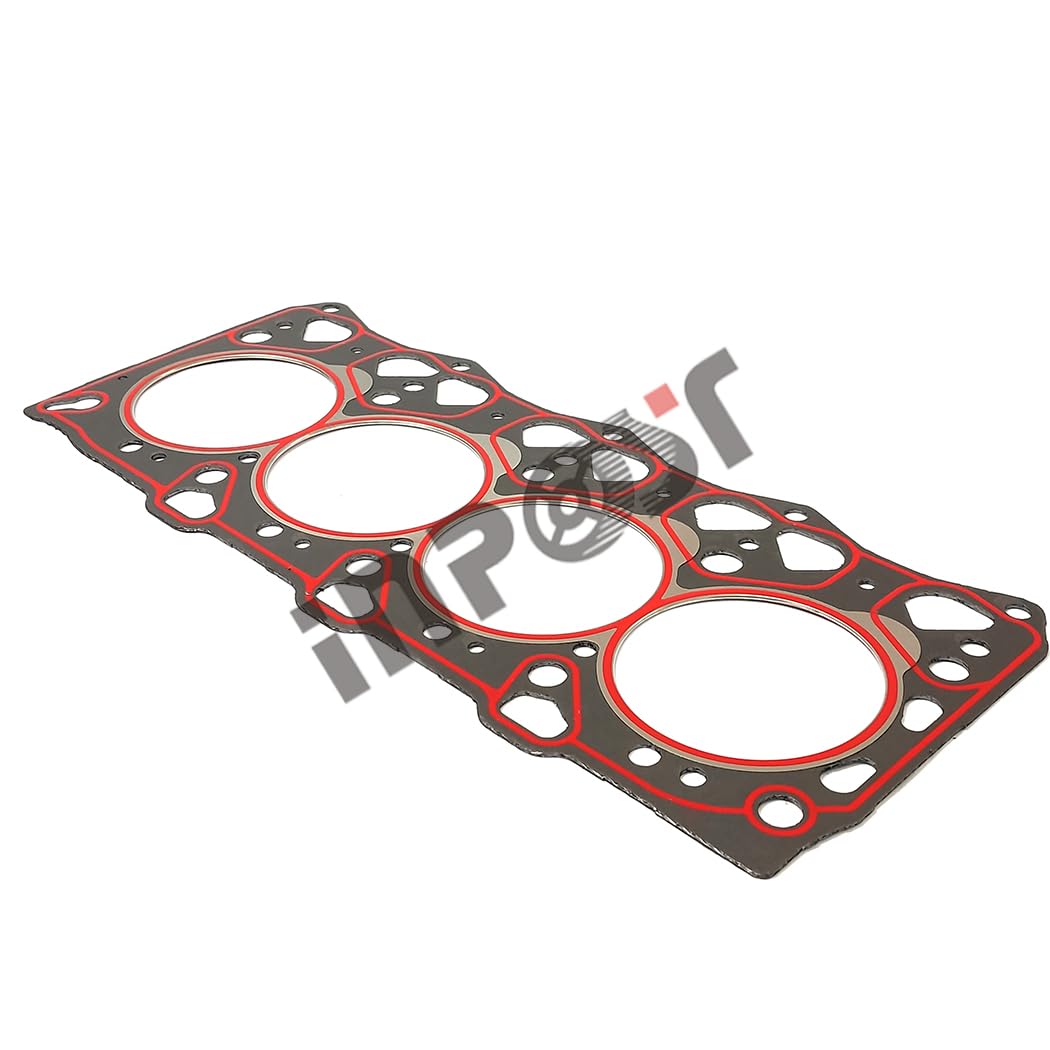 Junta de culata 4LE1 compatible con Isuzu EX55 ZX55UR ZX55 ZX55 Reparación de motor de excavadora (junta de cabeza de grafito)