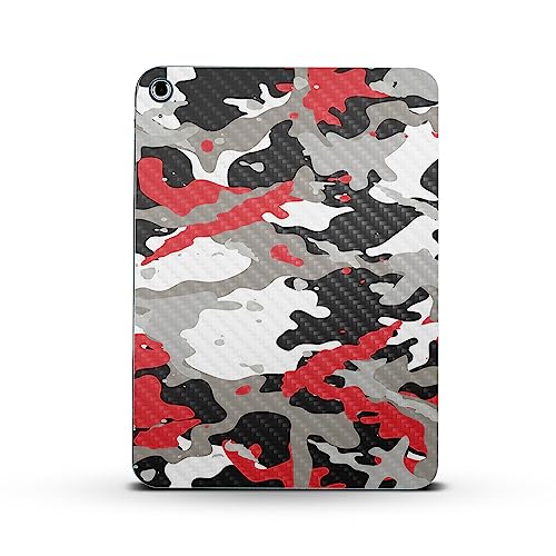 Image of MightySkins Carbon Fiber Skin Compatible with Apple iPad 10.9 inch 10th Gen (2022) Full Wrap Kit - Red Camo | Protective, Durable Textured Carbon Fiber Finish | Easy to Apply | Made in The USA