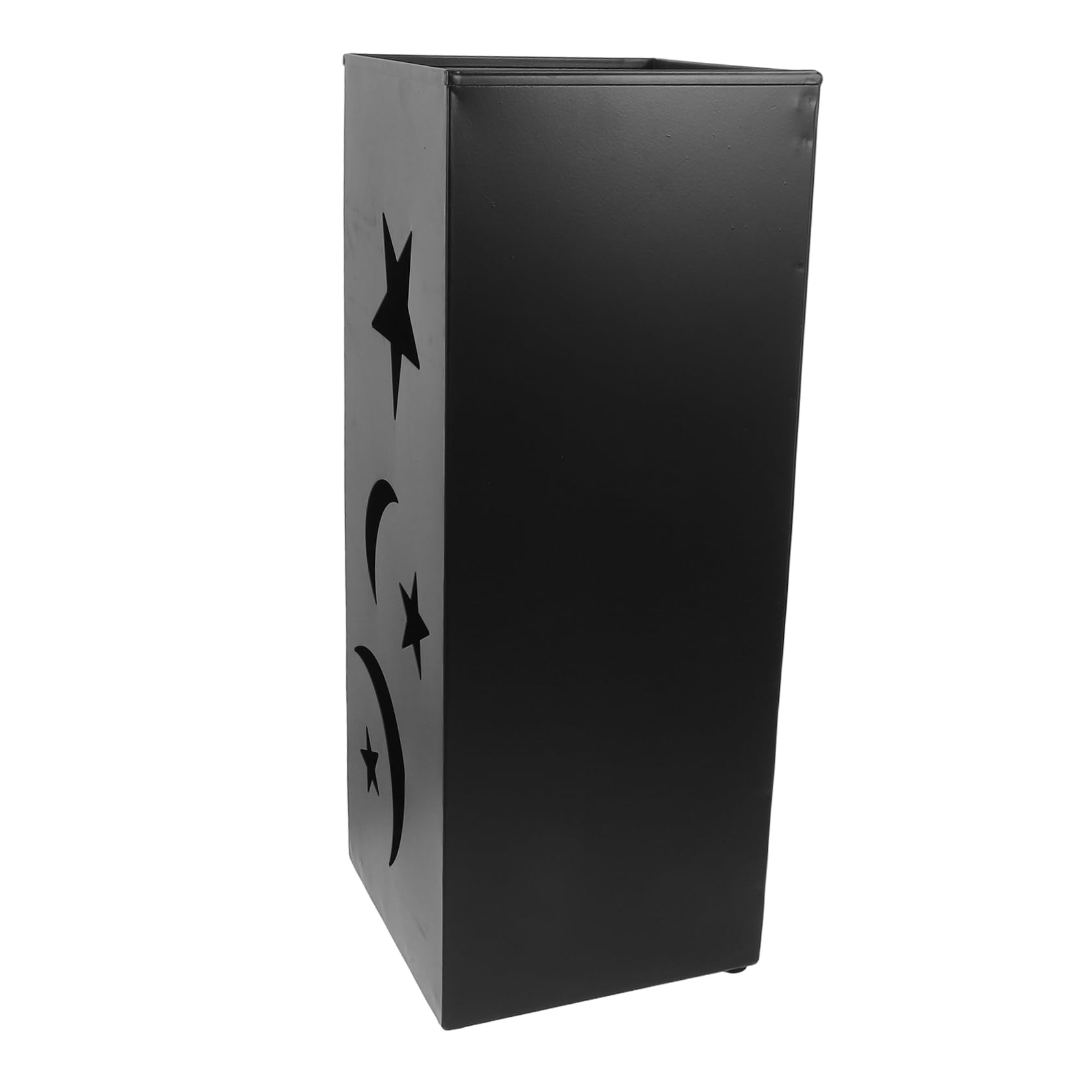 Cabilock Square Metal Umbrella Stand Elegant Star and Moon Design Umbrella Storage Rack for Entryway Indoor Outdoor Use Versatile Organizer Hotel Home Use