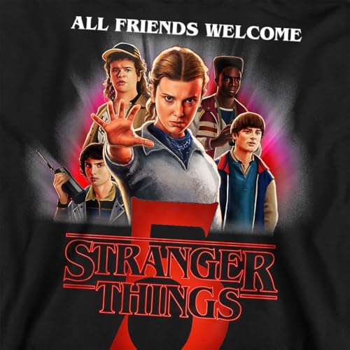 Sudadera Stranger Things Season Five unisex negra de algodón cómoda para fans 3