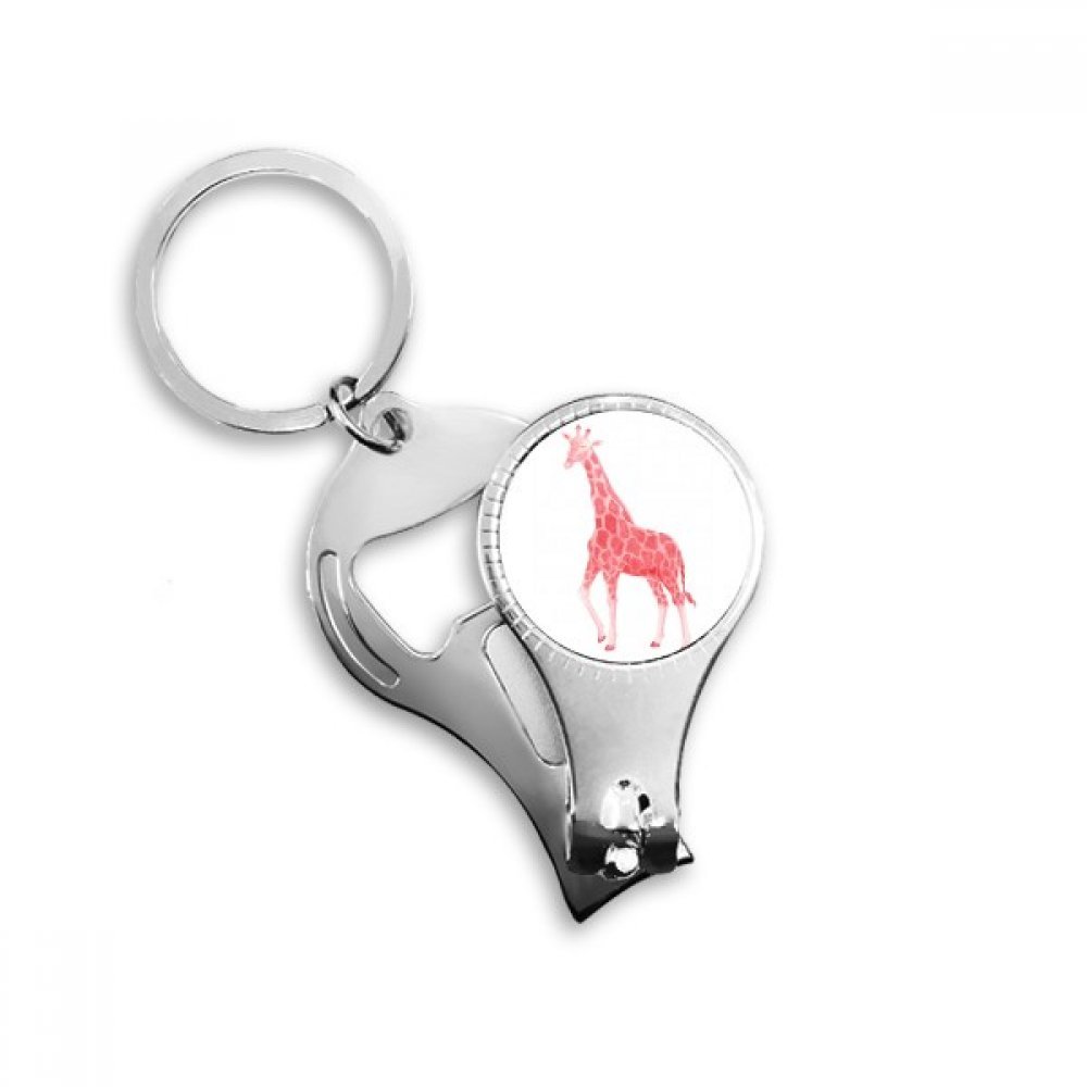 Porte-clés décapsuleur girafe rouge ouvre-bouteille de poche original