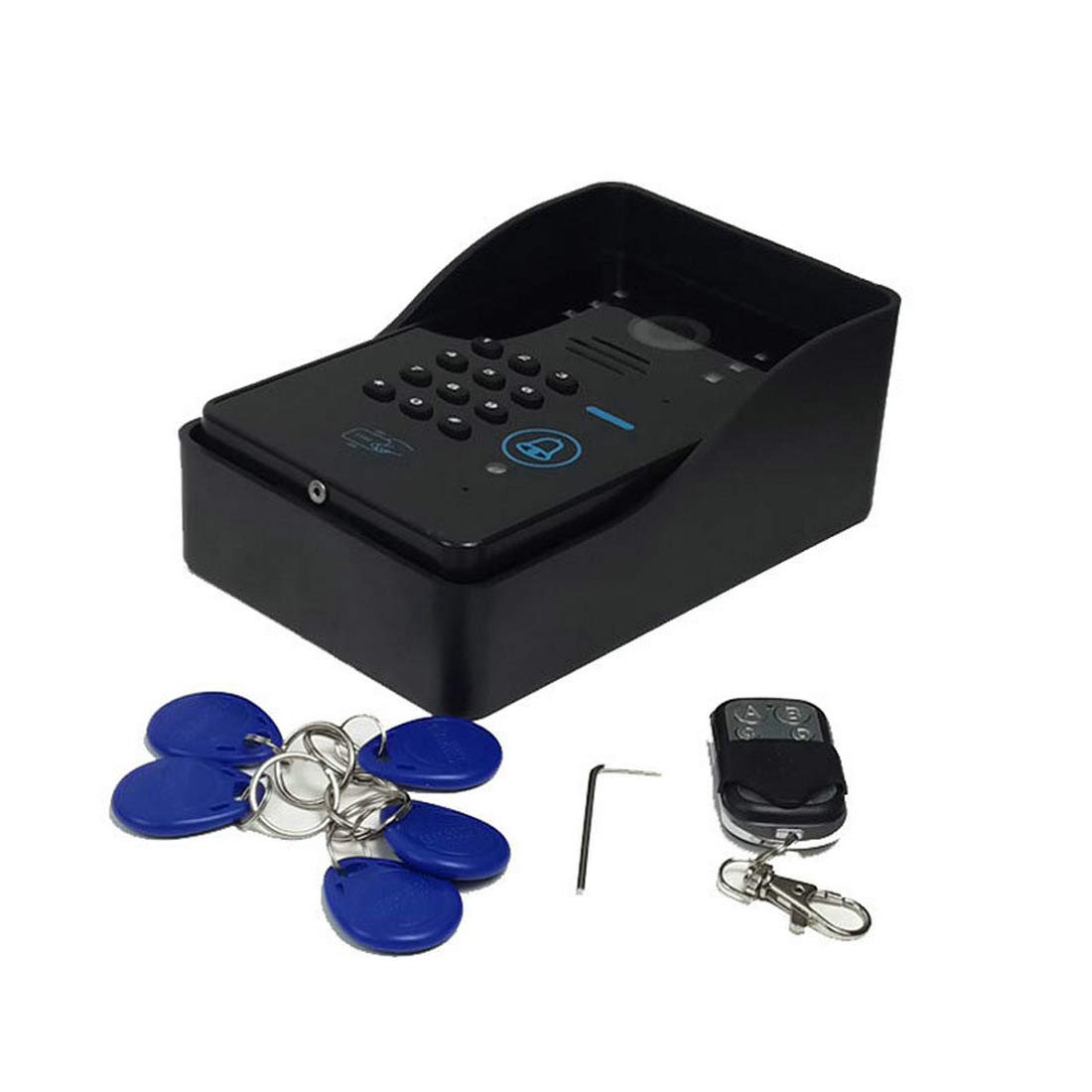 Videoportero con cámara de alta definición, Timbre De Intercomunicador De Vídeo Con Cable De 7 Pulgadas, Intercomunicador De Edificio De Villa, Contraseña, Tarjeta Magnética, Control Remoto, Desbloque