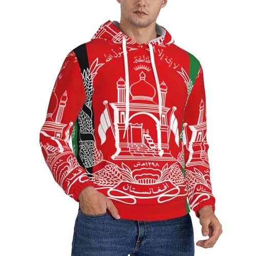 Sweat à capuche drapeau Afghanistan imprimé graphique pour homme