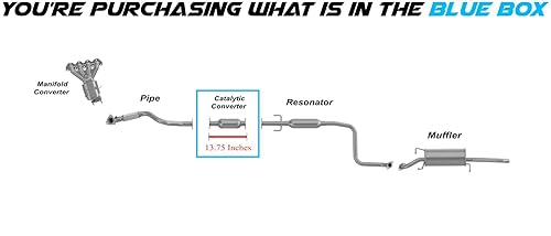 Miniatura 3 de Catalizador trasero de acero inoxidable aprobado por la EPA compatible con Chevy Aveo y Aveo5 2009-2010 Pontiac G3 1.6L