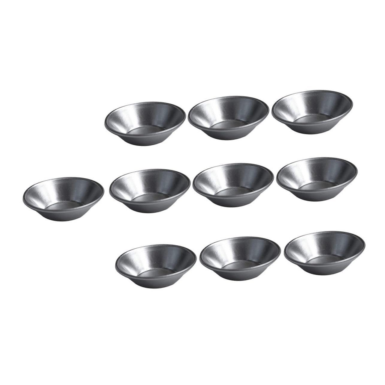 CONGARTENO 24Pcs Non Stick Round Egg Tart Baking Moulds Reusable Aluminum Baking Supply for Puddings Desserts and Cakes for Home Kitchen and Bakeries