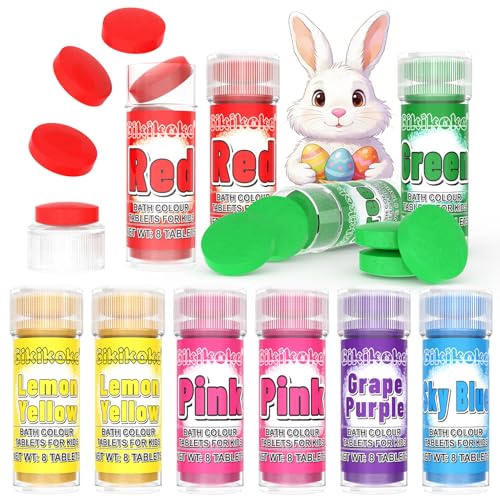 Pastillas De Baño Para Niños - 80 Unidades 6 Colores Bombas De Baño Para Niños, Hipoalergénicas Divertidas Colores De Baño Para Niños, Crea Momentos Divertidos