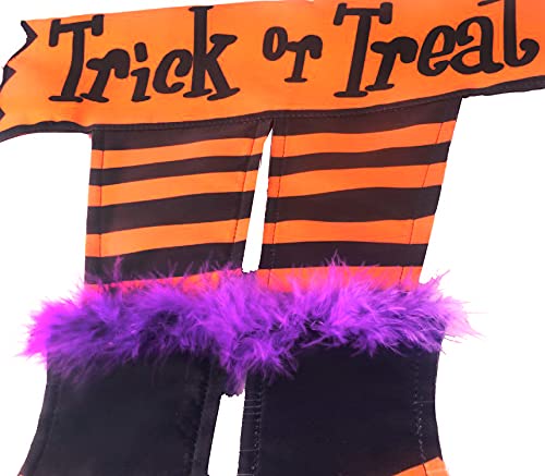 Happy Halloween Graden Flag Trick Or Treat Witch Feet Yard Outdoor Banner Decorations Home Decor Double Sided #TOP2