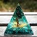 TYUTYU Handgemachte Baum des Lebens Pyramid 50mm Malachit mit türkisfarbenem Kristall Reiki Quarzstein (Size : 50mm)