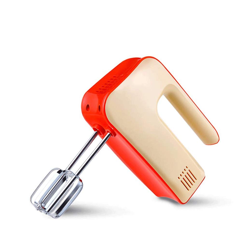 Egg Beater Handheld High Power Electric Mini Automatic Whisks Electric Hand Mixers for Kitchen Dough Mixer 5-Speed Settings-Beige