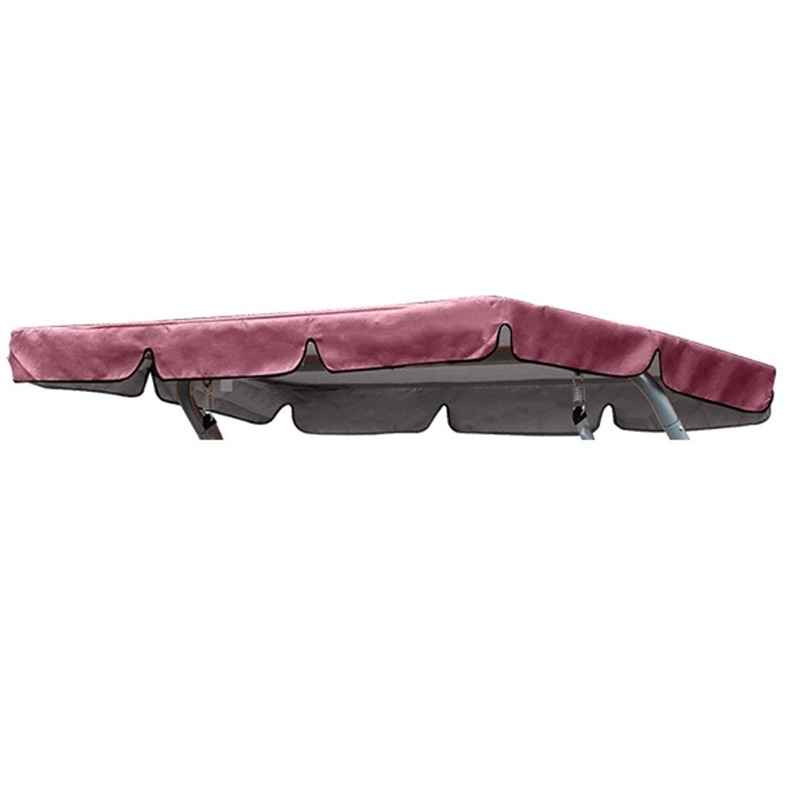Tettuccio di Ricambio Universale per Dondolo da Giardino A 2-3 Posti, Impermeabile Copertura di Ricambio Altalena da Patio Anti-UV Parasole Tettuccio per Esterno,Wine Red,249x185x18cm