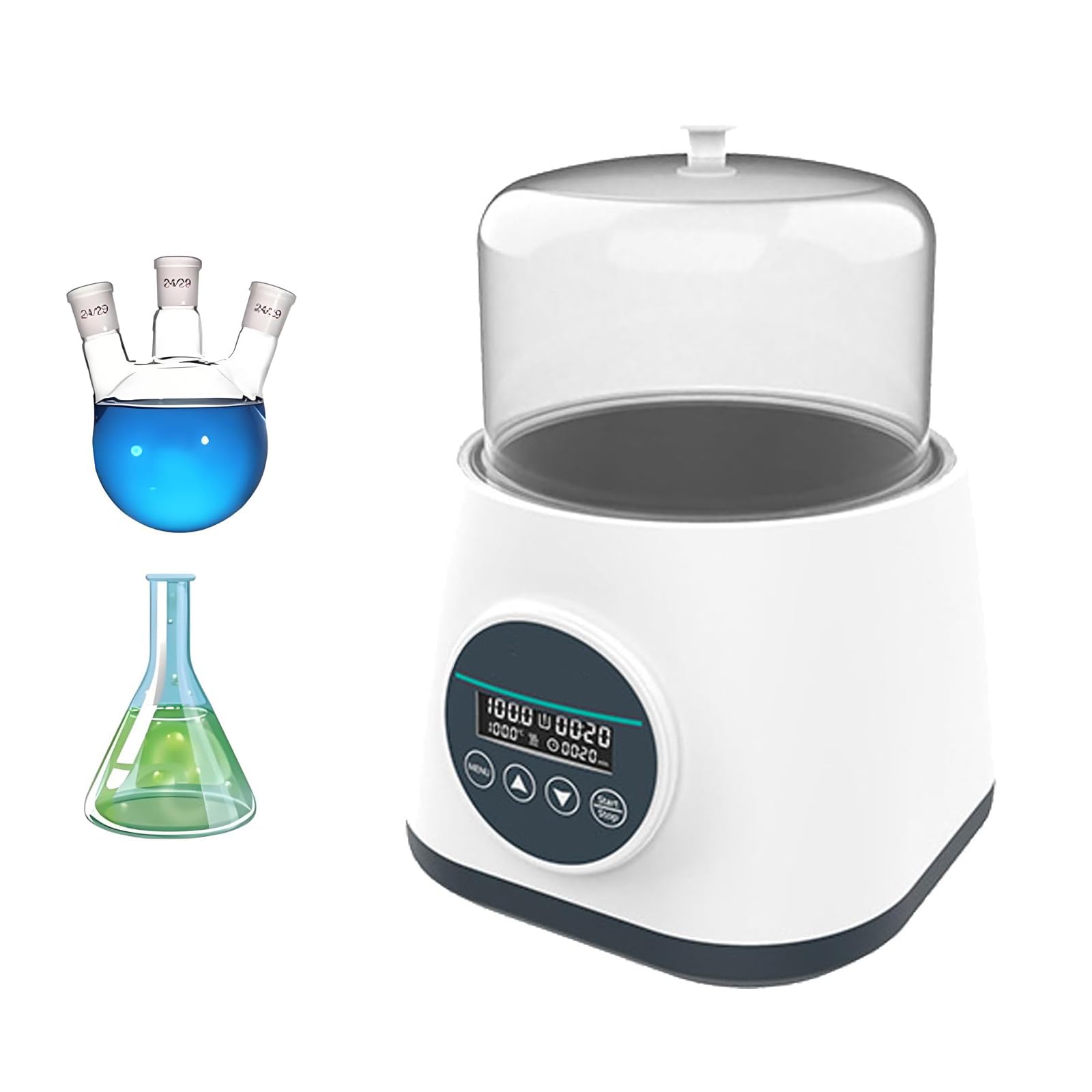 Bain-marie Numérique De Laboratoire, Capacité 2 L, Revêtement En Acier Inoxydable, Protection Contre La Surchauffe Et La Marche À Sec, 0-100 °C, Minuterie 24 Heures,WB-2
