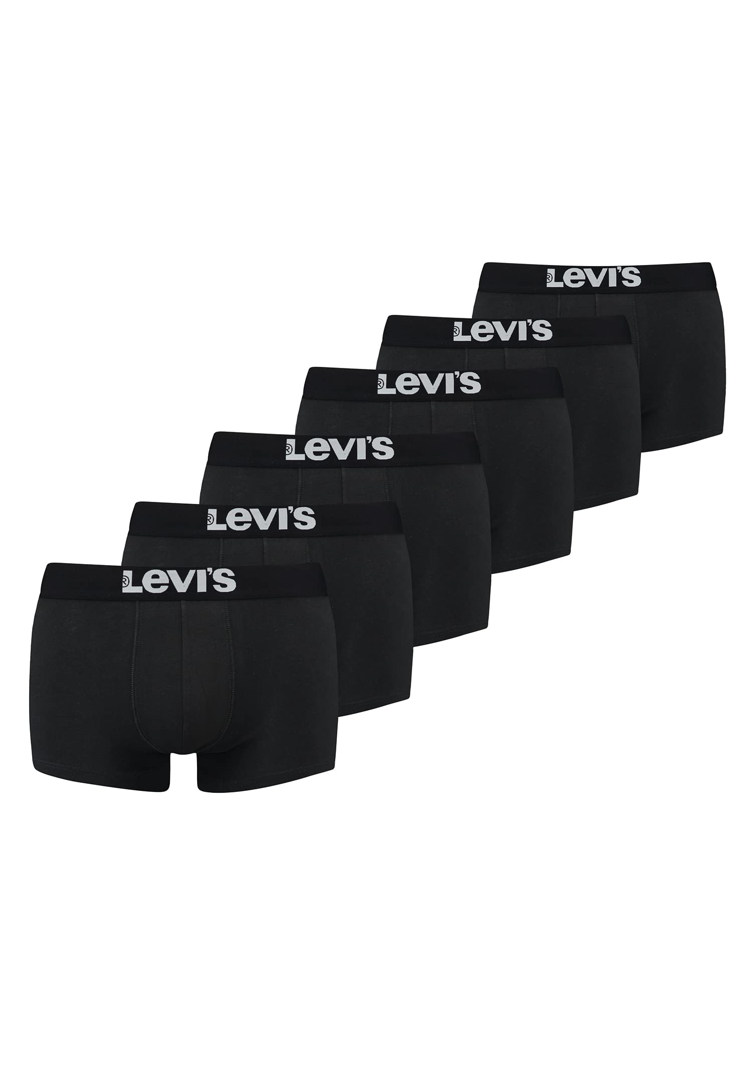 6er Pack Herren Levis SOLID Basic Trunk Boxershorts Unterwäsche Pants, Farbe:Black Combo, Bekleidungsgröße:S