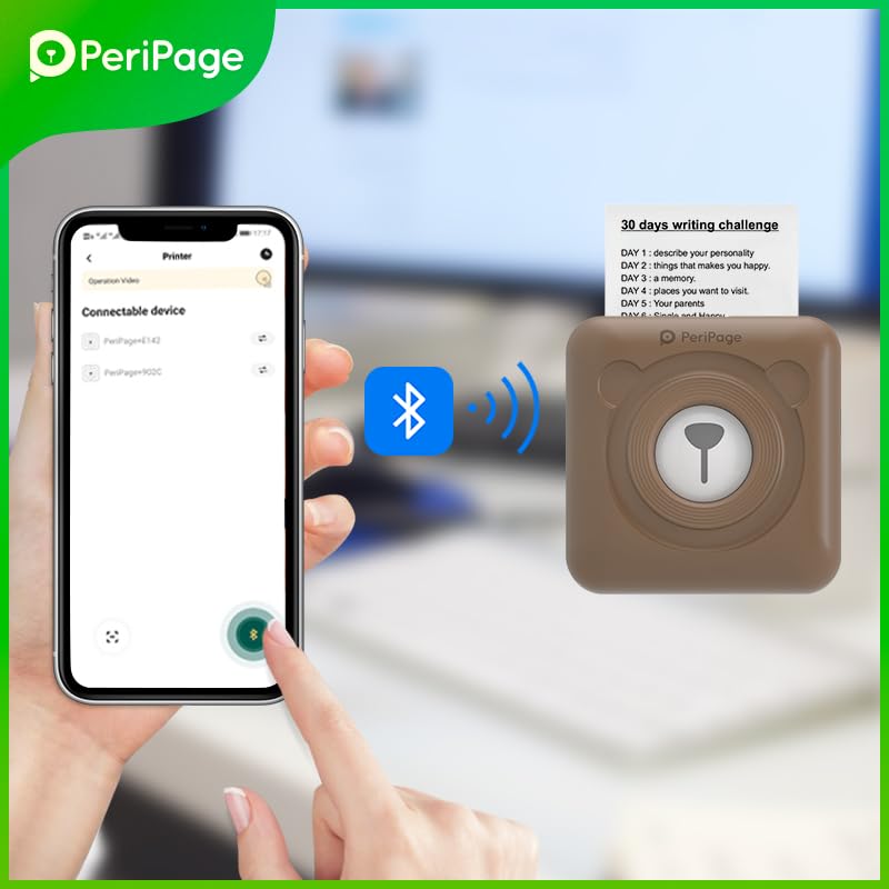 A6 Mini imprimante de Poche HD 304DPI Imprimante Thermique sans Fil BT Image Photo Étiquette Mémo Notes Papier de reçu de Journal Autocollant d'imprimante instantanée