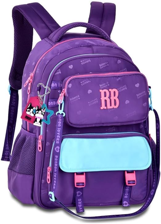 Mochila de Costas Rebecca Bonbon Urban Mix 2 em 1 RB26227 Com Bolsinha Removível (ROXO)