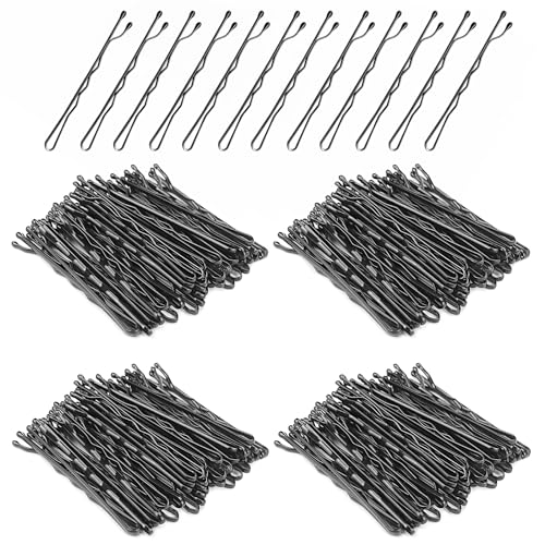 Horquillas pelo Mujer Niña, Kavya 200 Piezas Orquillas para el pelo Metal, Horquillas Moño para el Pelo Niña Ondulado 5 cm Bobby Pins, Clips Accesorios pelo Mujer