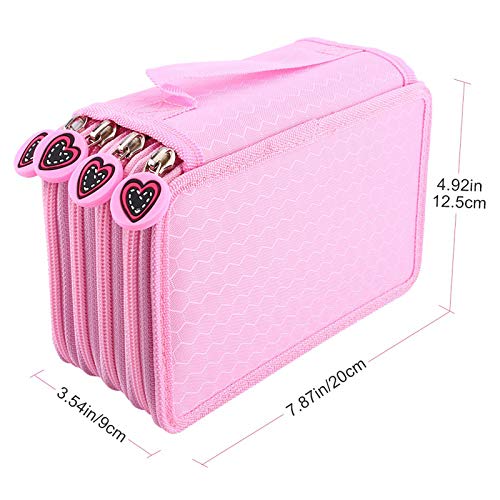Image of Colored Pencil Carry Case, Large Multilayer 72-Count Slot Bag Large Capacity Oxford Multilayer Pencil Organizer 21x14x8, Genericya469q7fwv