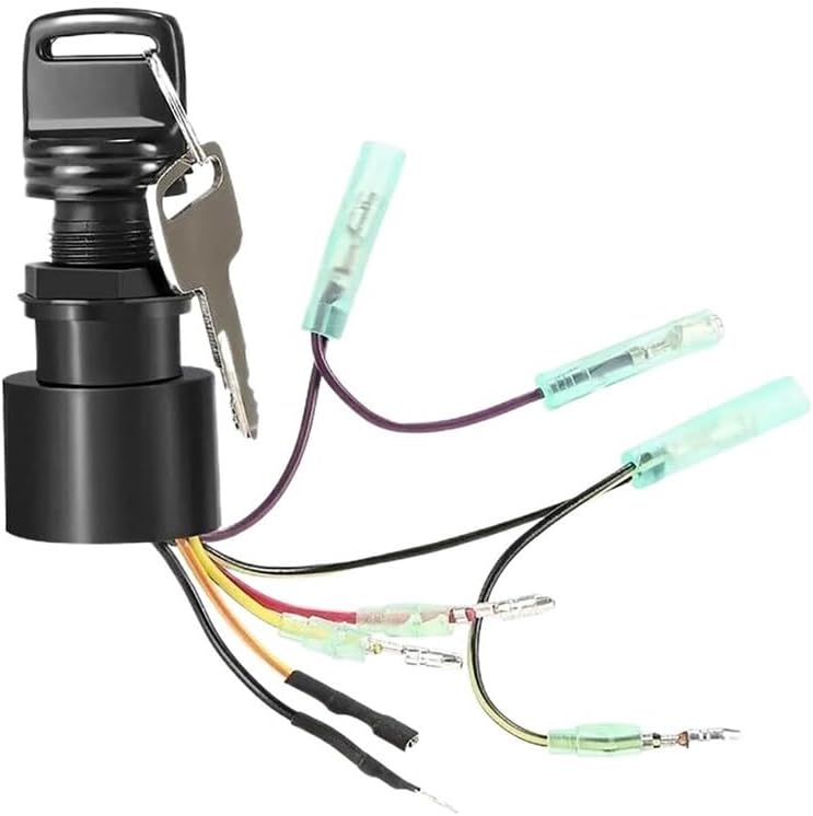 Marine Ignition Key Switch Compatible with 9.9 15 18 25 30 320 380 87-17009A5 87-17009A2 MP41070-2